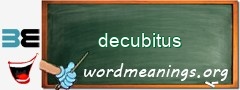 WordMeaning blackboard for decubitus